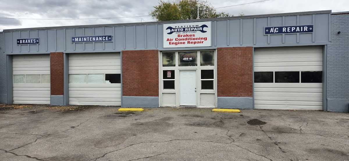 The Platinum Auto Repair shopfront at 485 W 24th St in Ogden